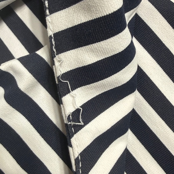 Zara Monochrome Striped Tank Top Navy/white nautical jersey summer Vacay L - Picture 5 of 6